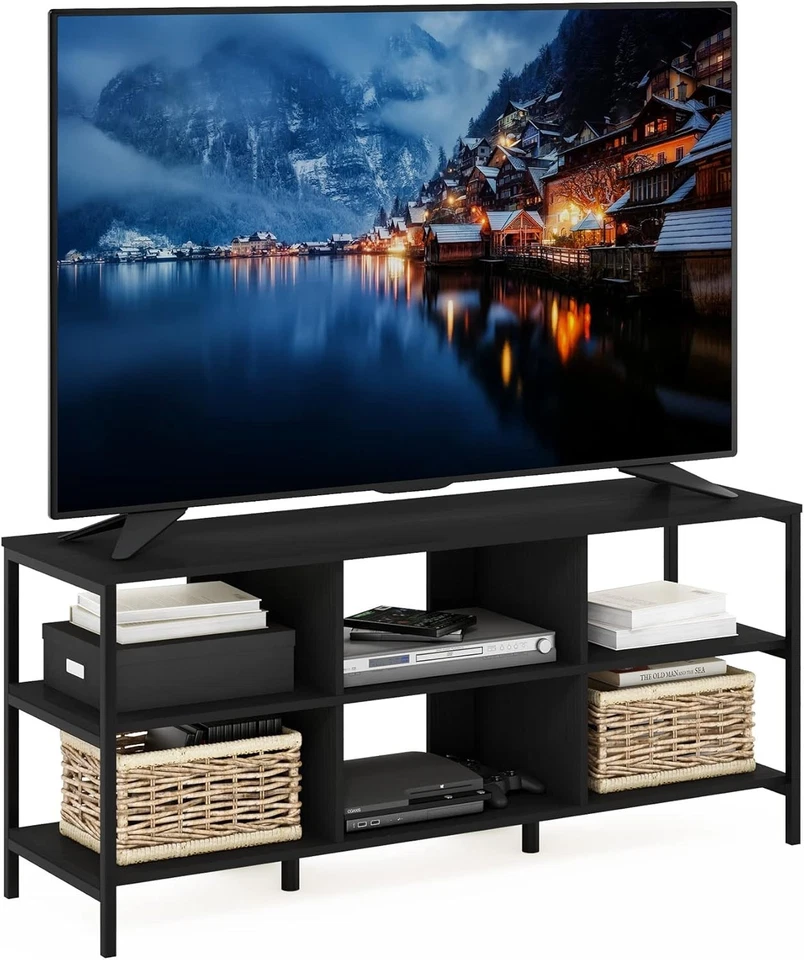 Современная живая подставка для развлекательного центра Furinno Camnus с поддержкой металлической рамы - Изображение 4 из 4