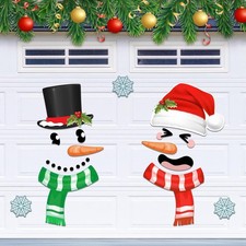 Christmas Garage Door Magnets Decorations, 22pcs Magnetic Merry Xmas Snowman