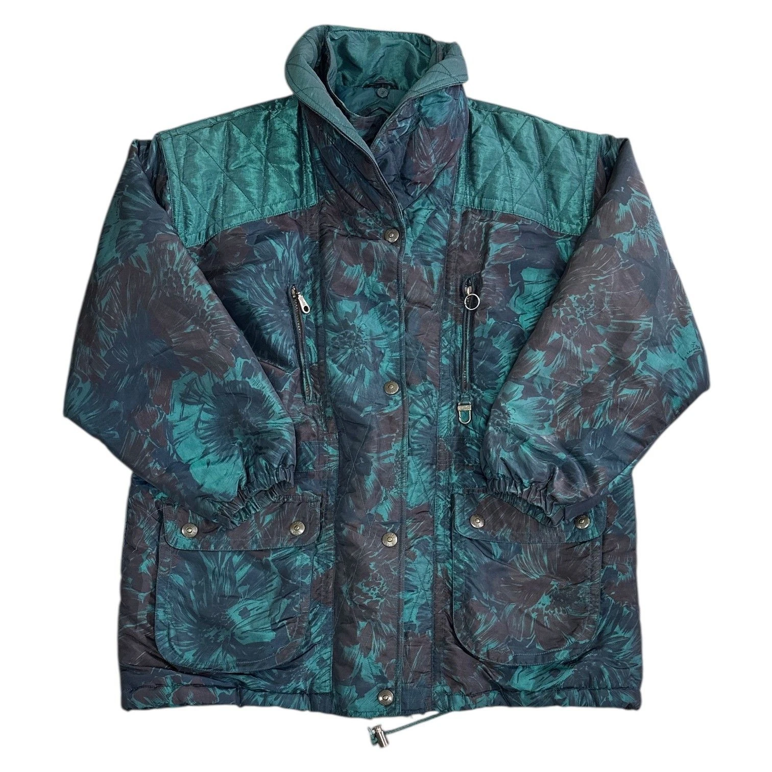 Vintage Rodeo Ski Jacket 90s Retro Snow Winter Outdoor Green Womens Uk16