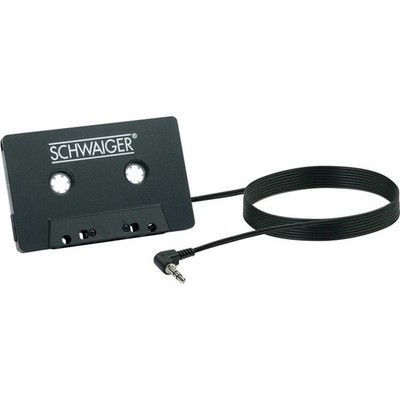 Schwaiger Adapterkassette 3,5mm Klinke Audio Kassette Adapter Kunststoff Schwarz