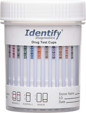 Identify Diagnostics Drug Test Cups  5 Pack  12 Panel CLIA Waived Instant Urin