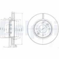 2X Delphi Bremsscheibe BG3800 FüR KIA Carens 1 GroßRaumlimousine FC FJ Crdi Cvvt