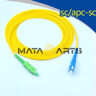 10pcs 1M SC APC-SC UPC Patch Cord Simplex 3.0mm PVC SM Fiber Patch Cable jumper