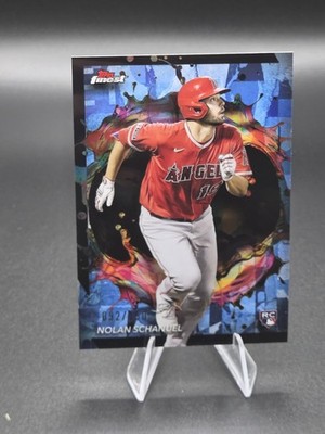 2024 Topps Finest - Rare Nolan Schanuel #271 Sky Blue Refractor /150 (RC)