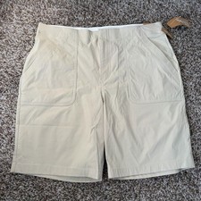 Eddie Bauer Women's Horizon Outdoor Walking Hiking Bermuda Shorts Pumice Size 14
