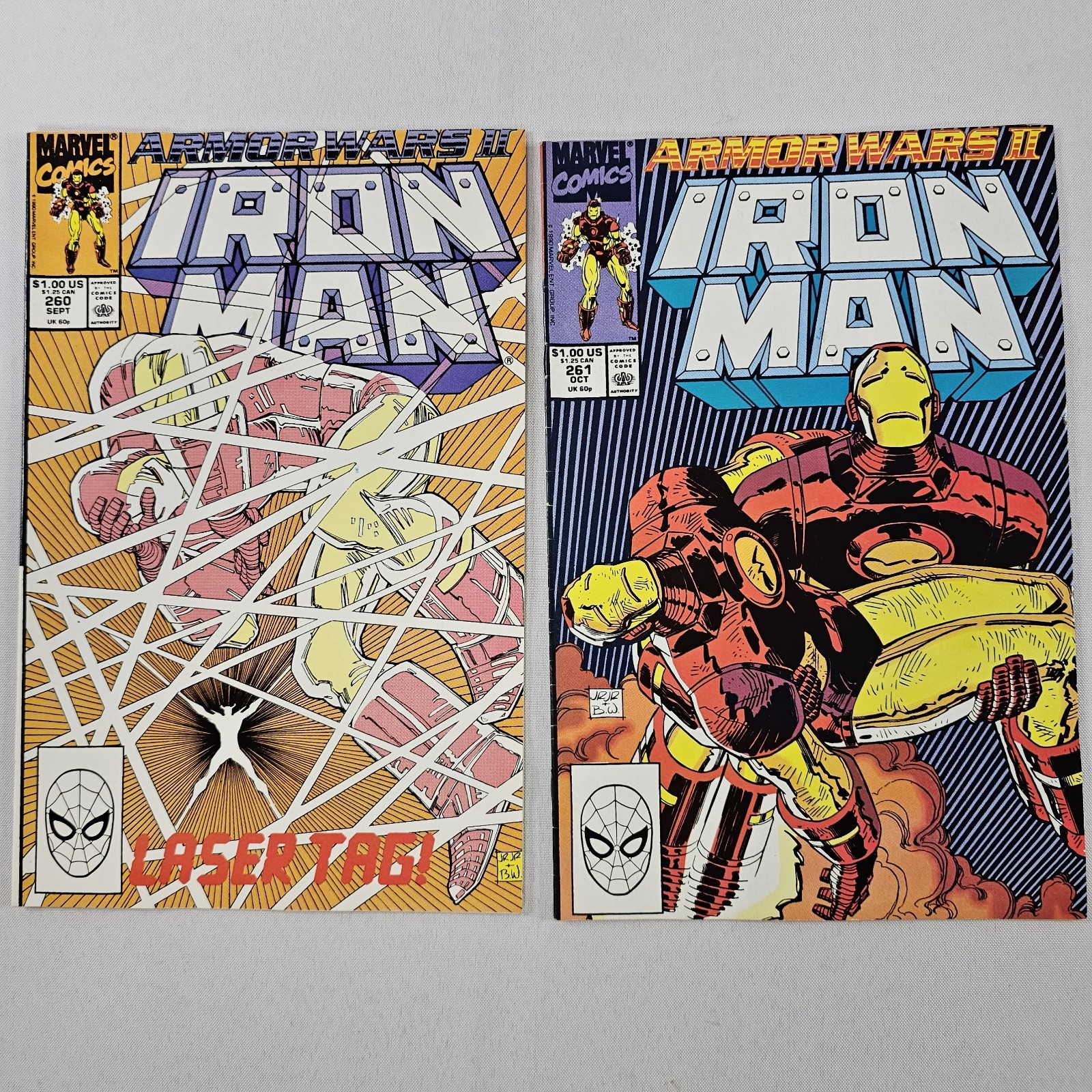 Iron Man 1st Series #260 & #261 Marvel Comics 1991 Lot Of 2 Vintage Books READ⬇