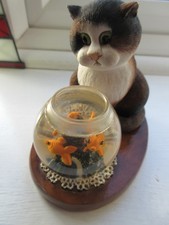 Comic & Curious Cats Spoiled for Choice Goldfish Bowl Border Fine Arts