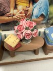 VTG 3D Photo Frame Shadow Box Diorama Living Room Scene Flowers Hand Painted — photo 5