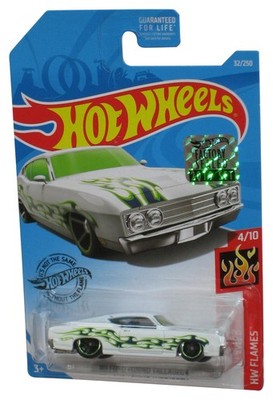 Hot Wheels '69 Ford Torino Talladega (2017) HW Flames 4/10 Weißes Auto 32/250