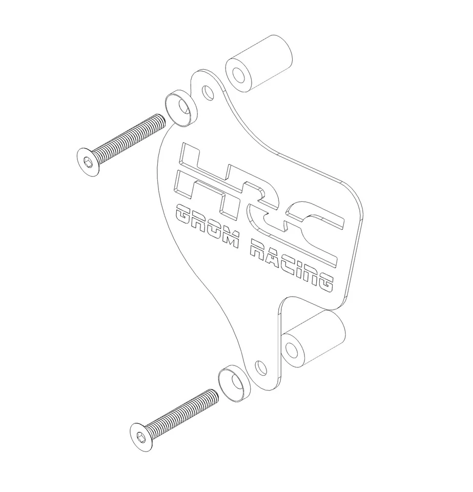 Cubierta de piñón HRC de aluminio Billet 2022+ Honda Grom MSX 125cc Foto 4 de 4