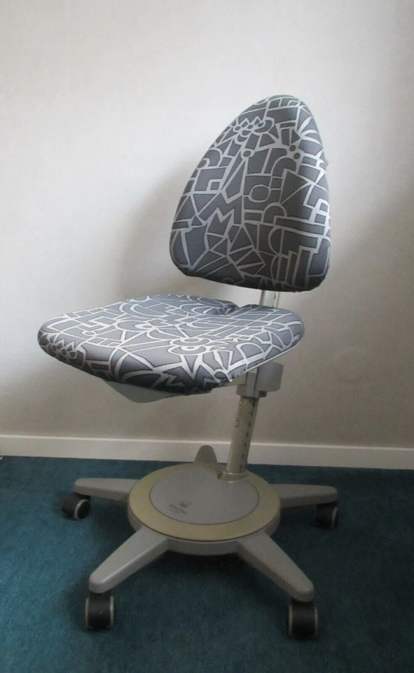 Kind Schreibtisch-Drehstuhl Ergonomisch Verstellbar Mitwachsend Grau MOLL MAXIMO - Bild 2 von 4