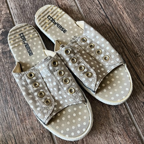Converse Cut Away Sandals Men's 5.5 / Womens 7.5 - Gray Polka Dot Slides |  eBay