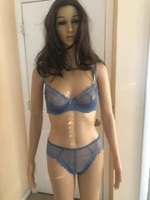 Acousma Paris Sexy Underwired Bra 34 C & Thong Underwear 36 B Set  NEW