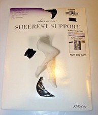 WOMENS NAVY BLUE SHEER CARESS SANDALFOOT Pantyhose STOCKINGS NYLONS SIZE SHORT