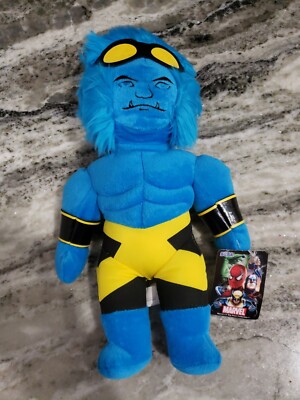 2008 Marvel Heroes Wolverine Blue Plush SEGA Lil Big Guys Collection 1 Comic Toy