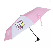Sanrio Hello Kitty Pink Large Auto Open/Close Umbrella with Cover NEW Free Ship 