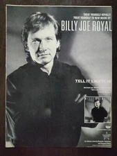 1989 Billy Royal Joe print ad Tell It Like It Is album promo [8x11]