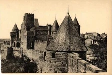 Old postcard Cité de CARCASSONNE - La Tour de l'Inquisition et le Chateau (260875)