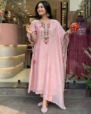 Women Party Wear Kurti Pant Dupatta Set Indian Pakistani Salwar kameez Kurta Set