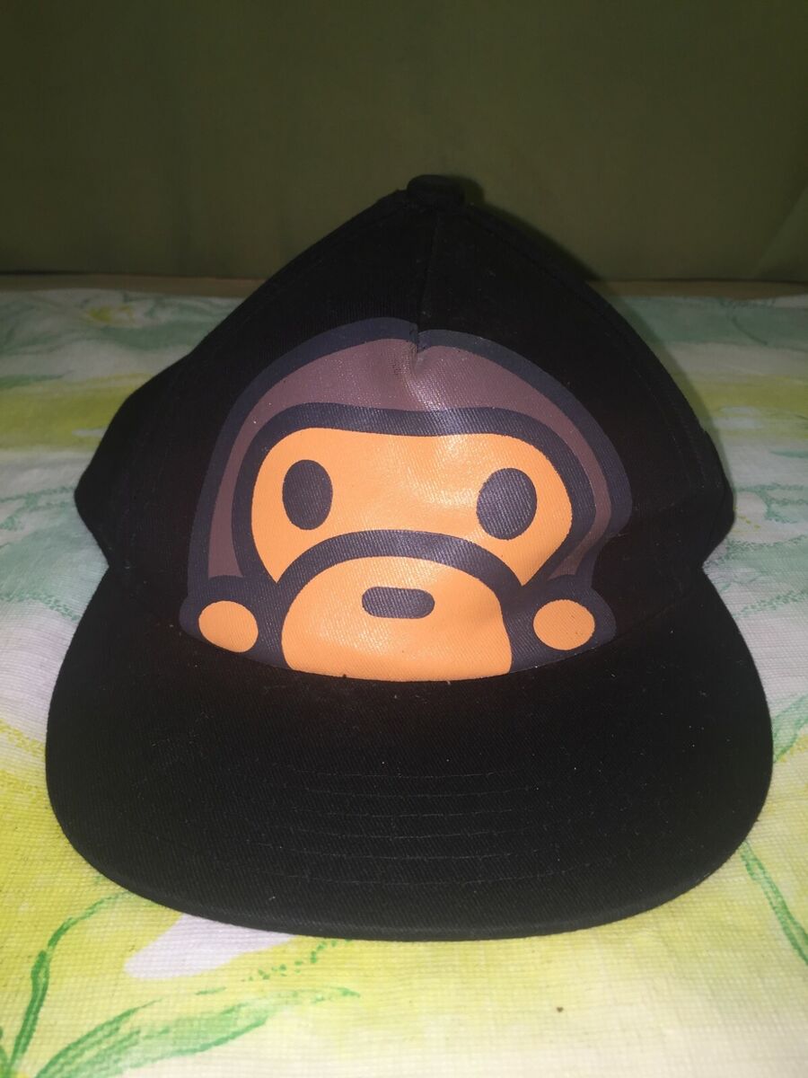Baby Milo Bape Kids Bathing Ape Youth Black Snapback Hat Baby Milo Bape Kids Bathing Ape Youth Black Snapback Hat