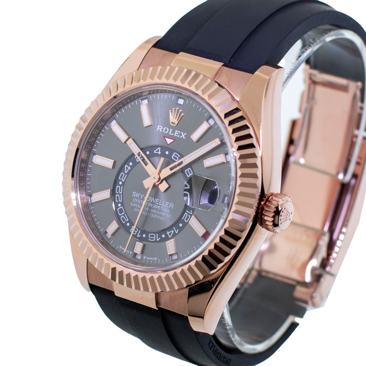 【ラプンツェル様用】SILVERTOMB / Edge Of Existence Rolex Sky-Dweller 42mm Everose Gold Rhodium Index Dial & Fluted