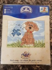 DMC Snatch The Dog Series Counted Cross Stitch Kit #K5365 "Bird Song" 7x5"