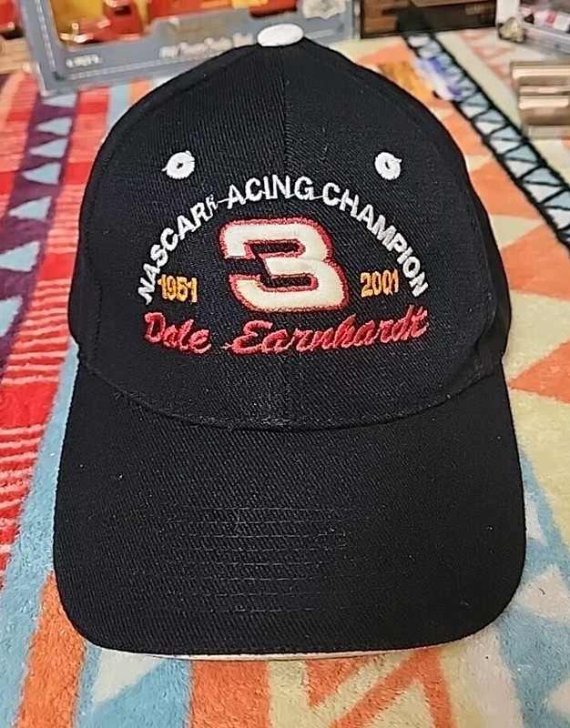 Vintage Dale Earnhardt Hat #3 NASCAR Racing Champion 1951 2001 black Cap
