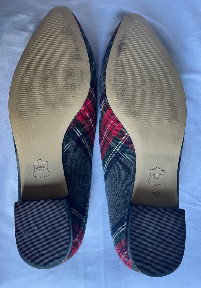 Zapatos planos Talbots Edison tartán a cuadros, talla 7W Foto 4 de 4