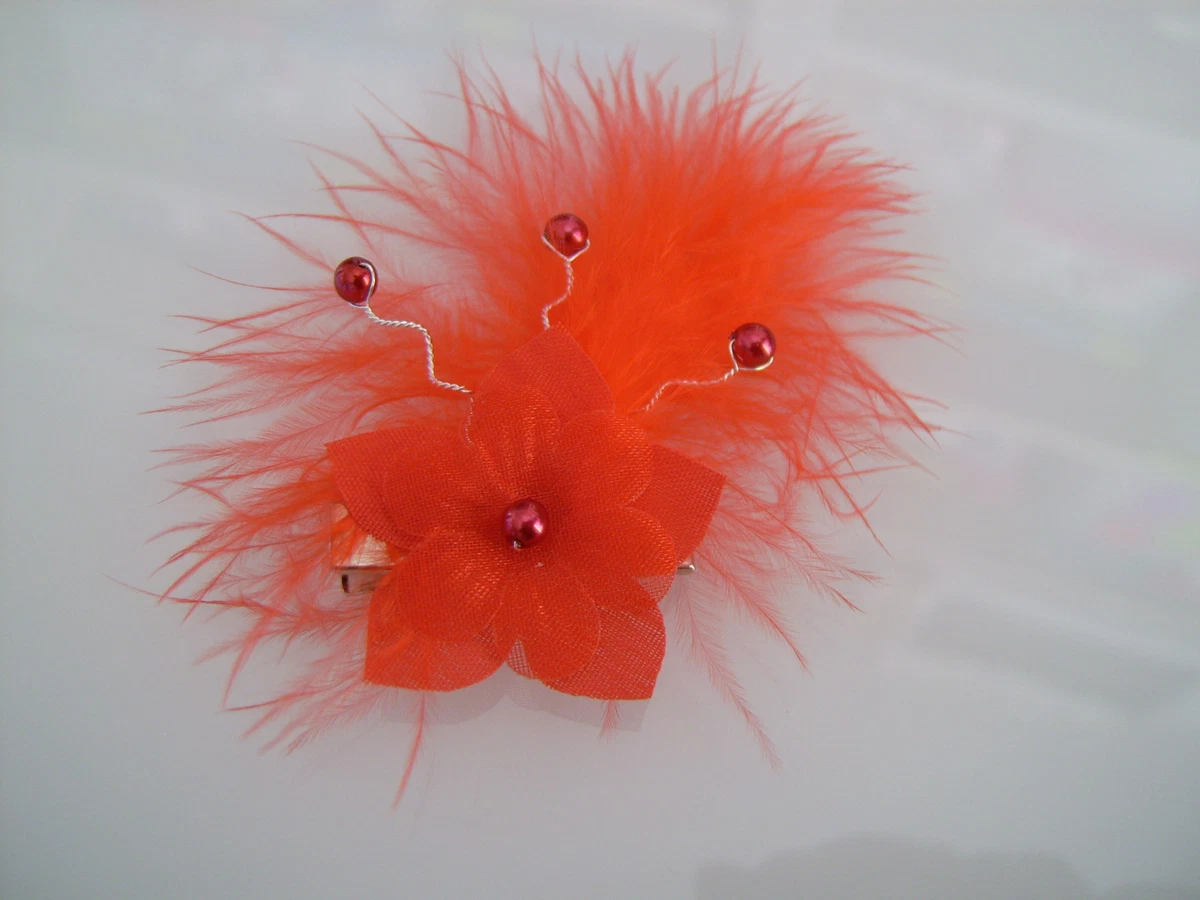 Barrette pince cheveux p robe mari e mariage soir e rouge Fleur