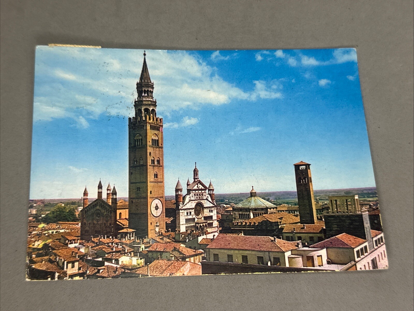 CREMONA PANORAMA VISTA Cartolina a Colori