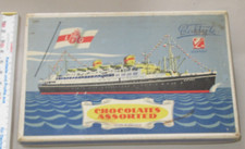 Alte MS Batory Schokoladen Schachtel Chocolates Assorted Baltyk Gdansk