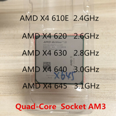 Amd Cpu Athlon Ii X4 610e AMD Athlon II X4 610E X4 620 X4 630 X4