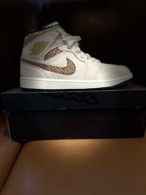 Mens Air Jordan 1 MID SE Shoes Size 10 ''Brown Elephant'' NOLID