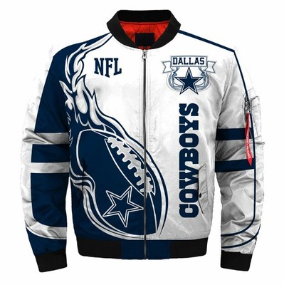 New sale 2019 Dallas Cowboys Bomber Jacket Zip Up Jacket &hellip;