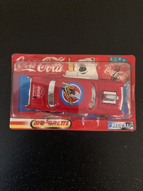 MOC 1997 Majorette 57 Chevy Coca-cola Coke Short Card Red 200 Series Diecast Car for sale online
