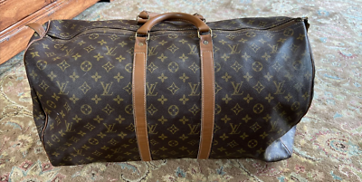 c. 1980's Louis Vuitton Keepall Bag Duffle 55 Brown Canvas | eBay