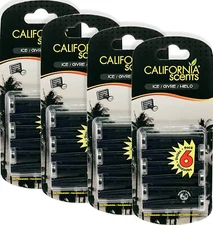 California Scents Car Vent Sticks, Long-Lasting Car Air Freshener, Ice, 4 Packs