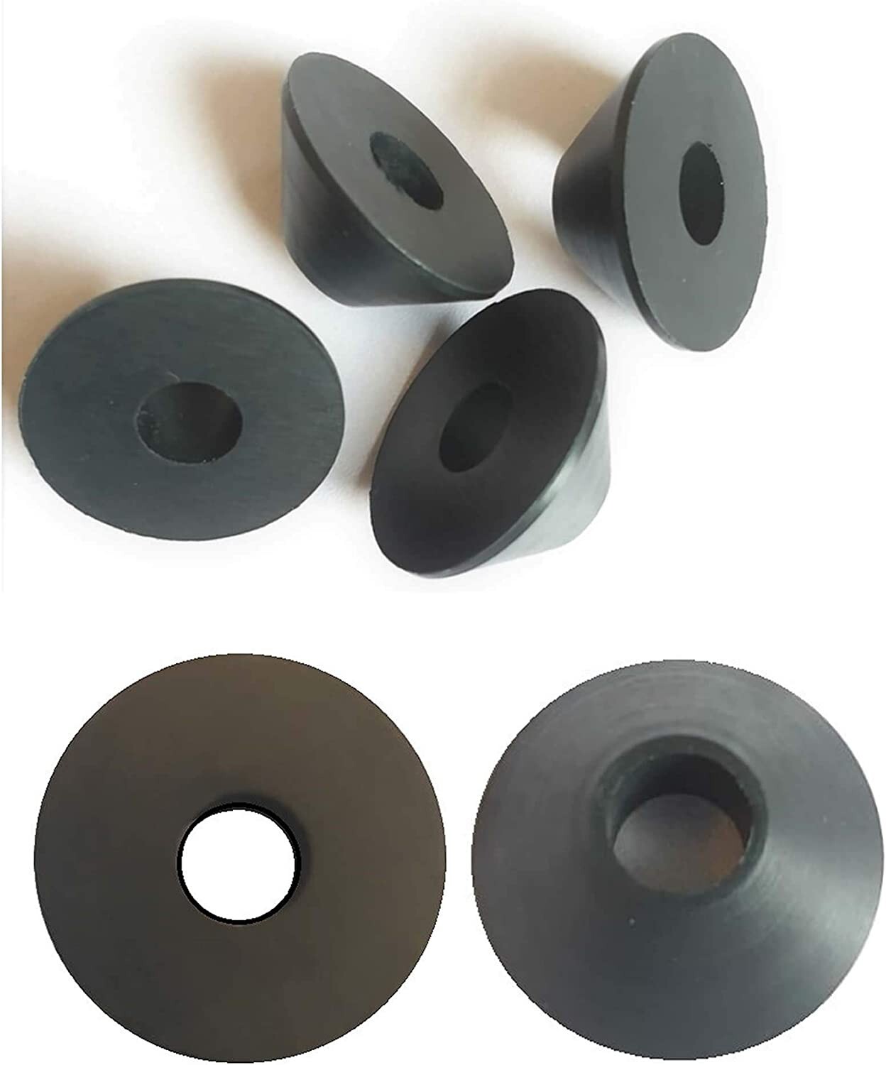 aan® Non Slip 4 Rubber Toilet Seat Hinges Fittings Secure Fix Loose