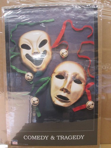 Comedy and tragedy 1997 Starline poster faces mask 18119