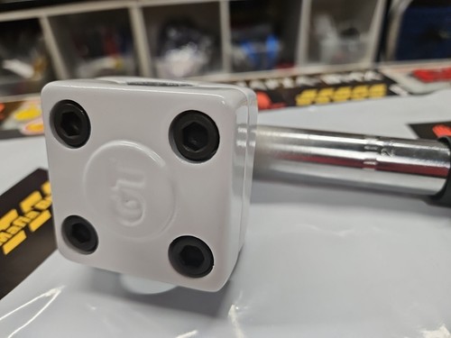 GT White Mallet Freestyle BMX BIKE STEM GOOSENECK Fit OLD SCHOOL 1" SE Hutch New