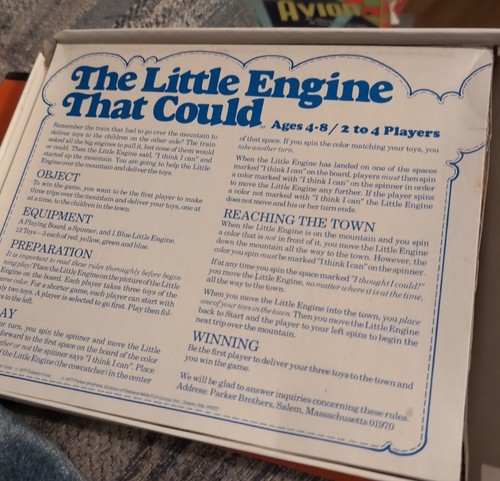 Juego de mesa de colección The Little Engine That Could #143 de Parker Brothers - Imagen 3 de 10