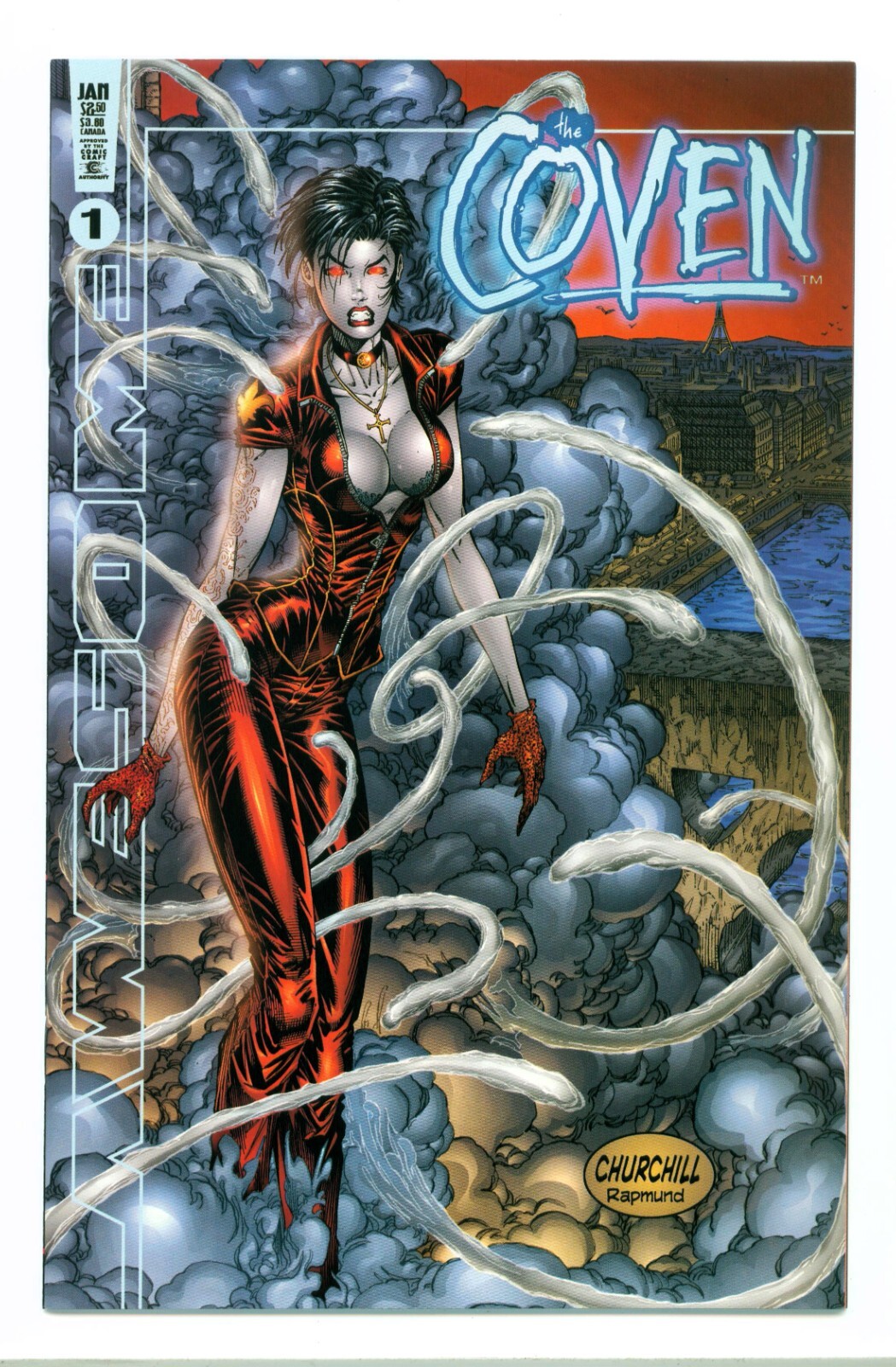 COVEN Vol.2 #1(1/99)FANTOM VARIANT  CVR. BY IAN CHURCHILL(AWESOME)CGC IT(9.8)RAW