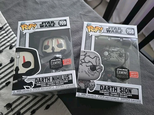 Funko Pop Star Wars Darth Nihilus And Darth Sion GameStop Exclusives W/protector