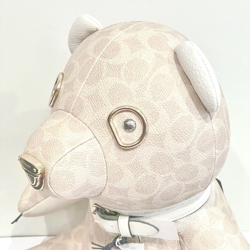 Coach Collectible Bear In Signature Canvas CZ194 Gold/Sand/Chalk NWT - Picture 3 of 23
