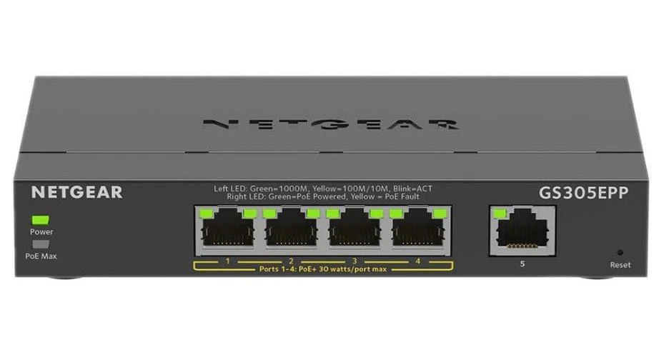 5 Port PoE+ Ethernet Plus Gigabit Managed Switch 120W PoE Budget GS305EPP-100UKS - Image 3 of 4