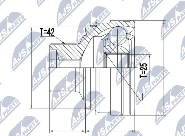 Kit joint arbre de transmission Audi A4 et A5 anti-vibration en acier forgé renforcé