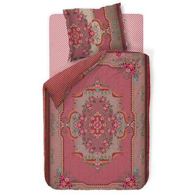 Bettwäsche Blumen Ornament Pip Studio Chique Pink Geblümt Gestreift Perkal