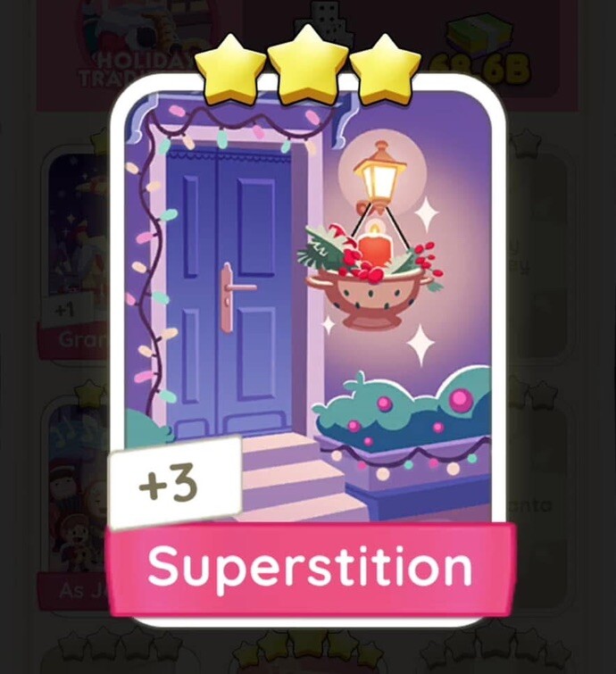 Superstition - Monopoly Go - Sticker - 3Star⭐️