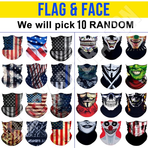 Neck Gaiter Balaclava Ski Fishing Bandana 10 Pack Wholesale Lot $9.95 $1 Each - Picture 22 of 239