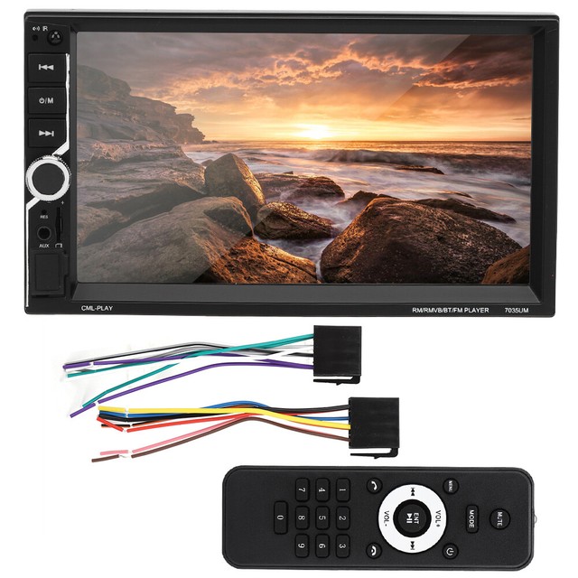 2 Din 7in Waterproof Touch Screen Radio Audio Stereo Remote Control Car Video eBay